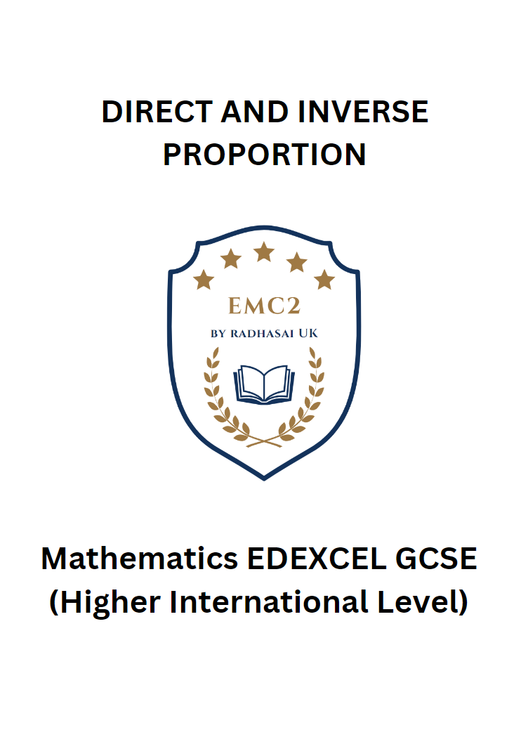 DIRECT AND INVERSE PROPORTION (Mathematics EDEXCEL GCSE)