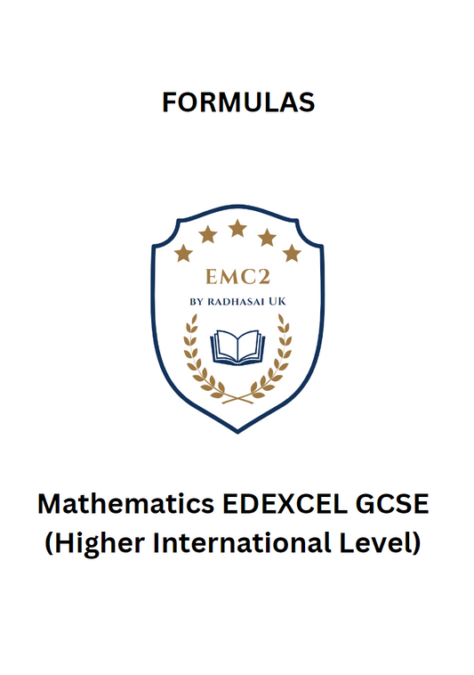 FORMULAS (Mathematics EDEXCEL GCSE)